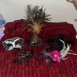 MardiGras Masks!! Set of 4!